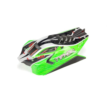 ARRMA 1/8 Painted and Trimmed Body with Decals, Green: TYPHON 4X4 BLX, ARA402272