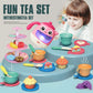 Tea Set for Little Girls 1-3, 48 PCS Tea Party Set for Toddler Little Girls 3-5 with Teapot Tea Cup Music & Light Play Food Toy