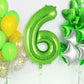 AIQINHU Green Foil Number 6 Balloon - 40 Inch Jumbo Mylar for 6th Birthday Party Decorations and Anniversary Celebrations