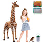 Ohkids 47    Large Giraffe Stuffed Animal Set, Giant Giraffe Plush Toys W/Birds, Leaves, Basket, Tall Giraffe Toy Standing Lifel