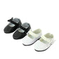 American Fashion World Black and White Pearl Flats for 18 inch Dolls | 2 Pack | enhanced Quality & Trendy Design | Dolls Shoes | Shoe Fashion for Dolls for Popular Brands