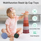 Maliton Stacking Cups Toy, Fun Educational Soft Silicone Baby Stacking Cups, With Number Letter Animal, Toddler Stacking Toys Fo