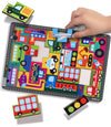 Intelliskills Wooden Tetris Puzzle  Transport Puzzle for Kids, Vehicles 23 Pieces, Brain Teaser Toy for 3+ Years, Montessori Le