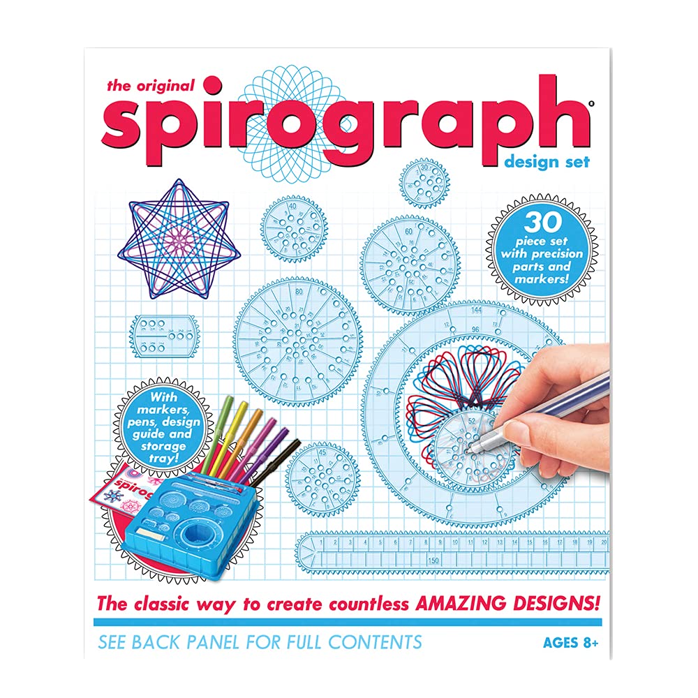 Spirograph Design Set Boxed - Arts and Crafts, Kids Toys, Art Supplies, Craft Supplies, Drawing Kit, Spiral Art, Reproduction of