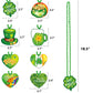 16pcs St. Patrick's Day Necklace bead Shamrock Bead Pendant Necklace for Party Costume Accessories Mardi Gras Party Decor