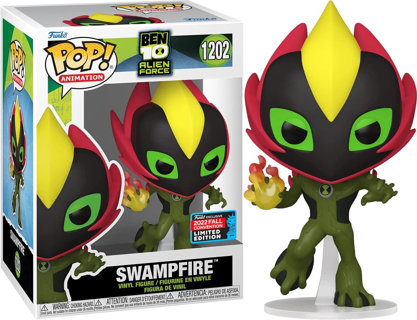 Funko Pop! Ben 10 Swampfire Vinyl Figure - Fall 2022 Exclusive, Green, Model FUN67043