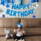 TONIFUL 35PCS 16 Inch Blue Happy Birthday Balloon Blue Happy Birthday Balloons Decorations with Star Balloons for Girls Boys Kid