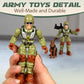 HAPTIME Army Men Action Figures with   Toy Soldiers for Boys  Plastic Army Toys for Boys 6-8  Birthday Gift for Military Collectors (6Pcs Green + 6Pcs Yellow)