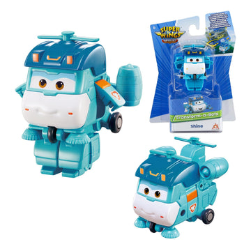 Super Wings Transformation Plane Shine, 2-in-1 Action Figure, Approx. 5 cm Toy Figure for Children, Toy Plane and Robot Figure f