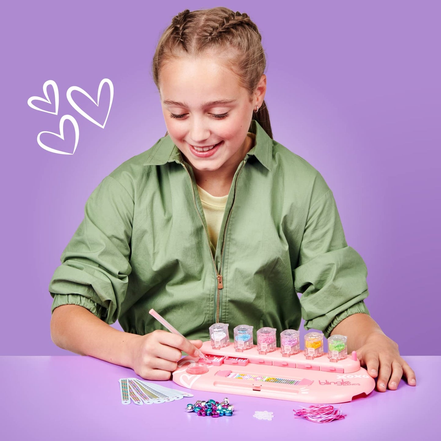 Blingle Bands Diy Gem Friendship Bracelet, 8 Band Deluxe Studio - Arts & Craft Activity For Ages 7 And Up, Multicolor (25204)