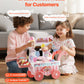 VEVOR Ice Cream Cart for Kids, 27 PCS Accessories, Pretend Play Store with Storage Trolley, Sound & Light Effects, Montessori Ed