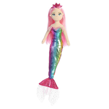 Aurora® Enchanting Sea Sparkles™ Nanda Stuffed Doll - Imaginative Play - Magical Companions - Pink 18 Inches