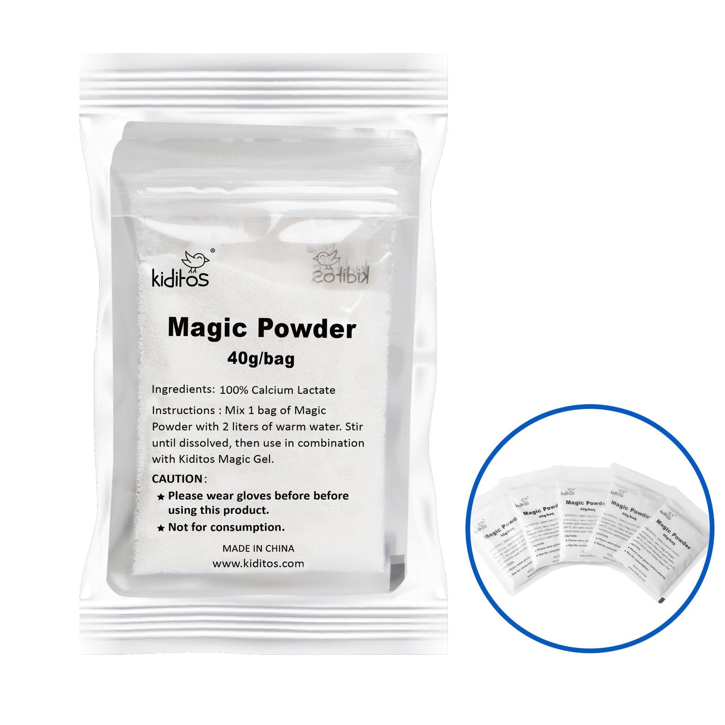 Kiditos Magic Water Elf Powder Refill,Aqua Fairy Water Gel Kit Powder Refill,5 Packs