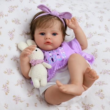 Scom Realistic Reborn Baby Dolls With Baby Accessories - 20 Inch Lifelike Baby Doll Girl, Soft Vinyl Body & Handmade Silicone Li