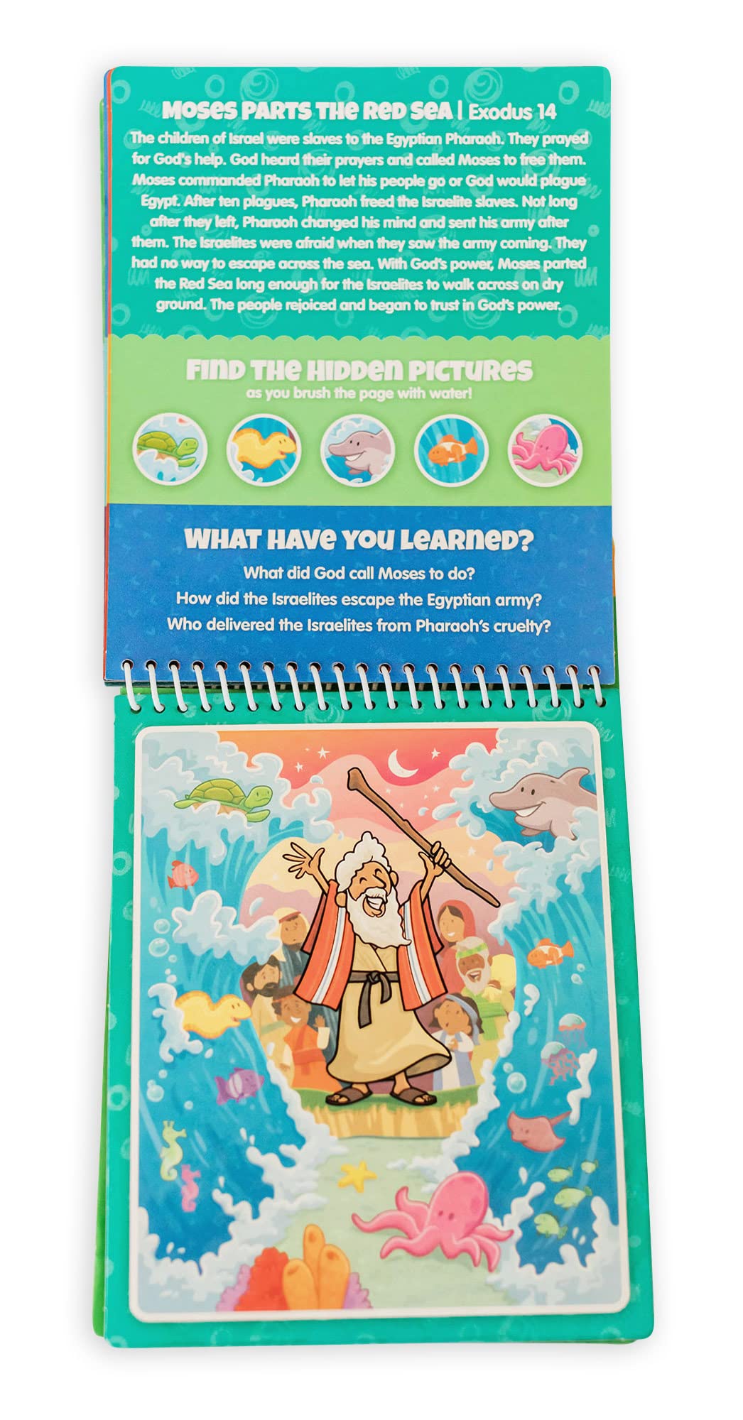Aqua Brush Old Testament #1 Color With Water Activity Book, Bible School, Preschool, Elementary, Primary, Christian, Religion, F