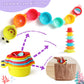 11 PCS Toddler Bath Toys for Kids Ages 1-3 Baby Shower Toys Mold Free Bathtub Toys for 12-18 Months Pool Water Table Sand Toys Stacking Cups & Floating Boats for Kids 2-4 Christmas Stocking Stuffers