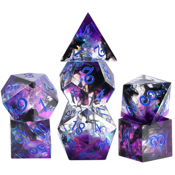 OriCraft Dark Magic Dice DND Dice Set Dungeons and Dragons Polyhedral Role Playing Gaming Dices Black Underwater World D20 Dice
