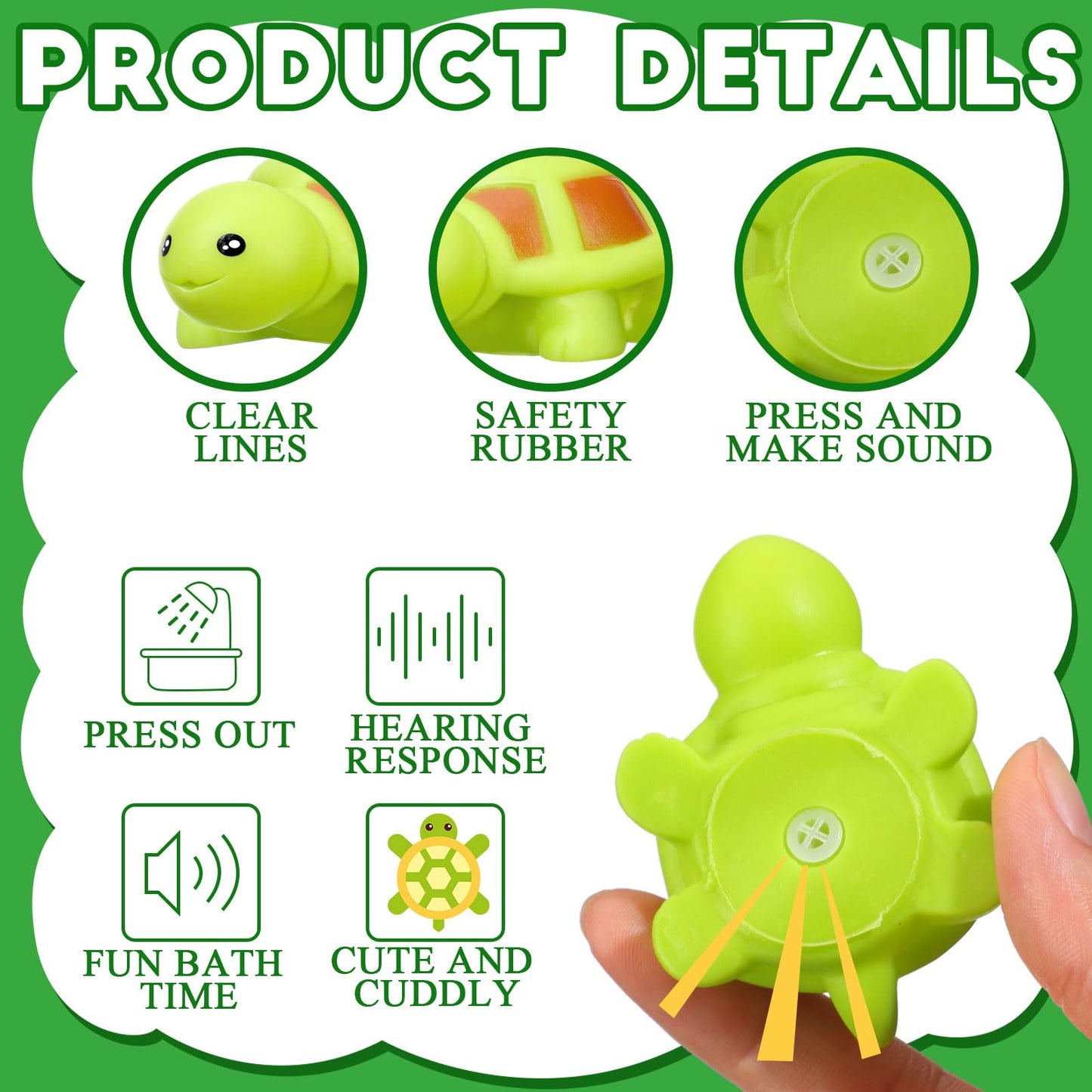 Syhood 100 Pcs Mini Rubber Turtle Bath Toy Screaming Sound Rubber Turtle In Bulk Bathtub Toys Squeaky Preschool Bath Toys For Sh