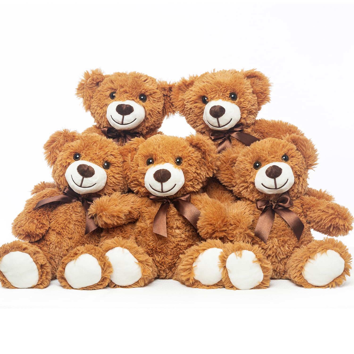 Lelelong 5 Pack Teddy Bears Bulk Teddy Bear Stuffed Animal Baby Shower Bear Plush Gifts For Christmas Valentine;S Day Mother'S D