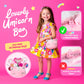 ULOVEME Kids Makeup Sets for Girls 5-8 - Real, Non Toxic, Washable Make Up Toy - Umicorn Toys Gift for Girls Birthday (Pink Umic