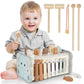Dinorun Montessori Toys For 1 Year Old Boy Gifts: Wooden Hammering Pounding Toy With Xylophone/Fishing Game For Toddler Girls Age 1-2, 1St One First Christmas Birthday Gift For Baby 6-12-18 Months