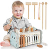 Dinorun Montessori Toys For 1 Year Old Boy Gifts: Wooden Hammering Pounding Toy With Xylophone/Fishing Game For Toddler Girls Age 1-2, 1St One First Christmas Birthday Gift For Baby 6-12-18 Months