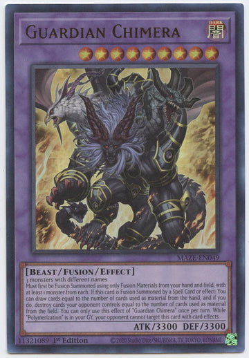 Guardian Chimera - Maze-En049 - Ultra Rare - 1St Edition