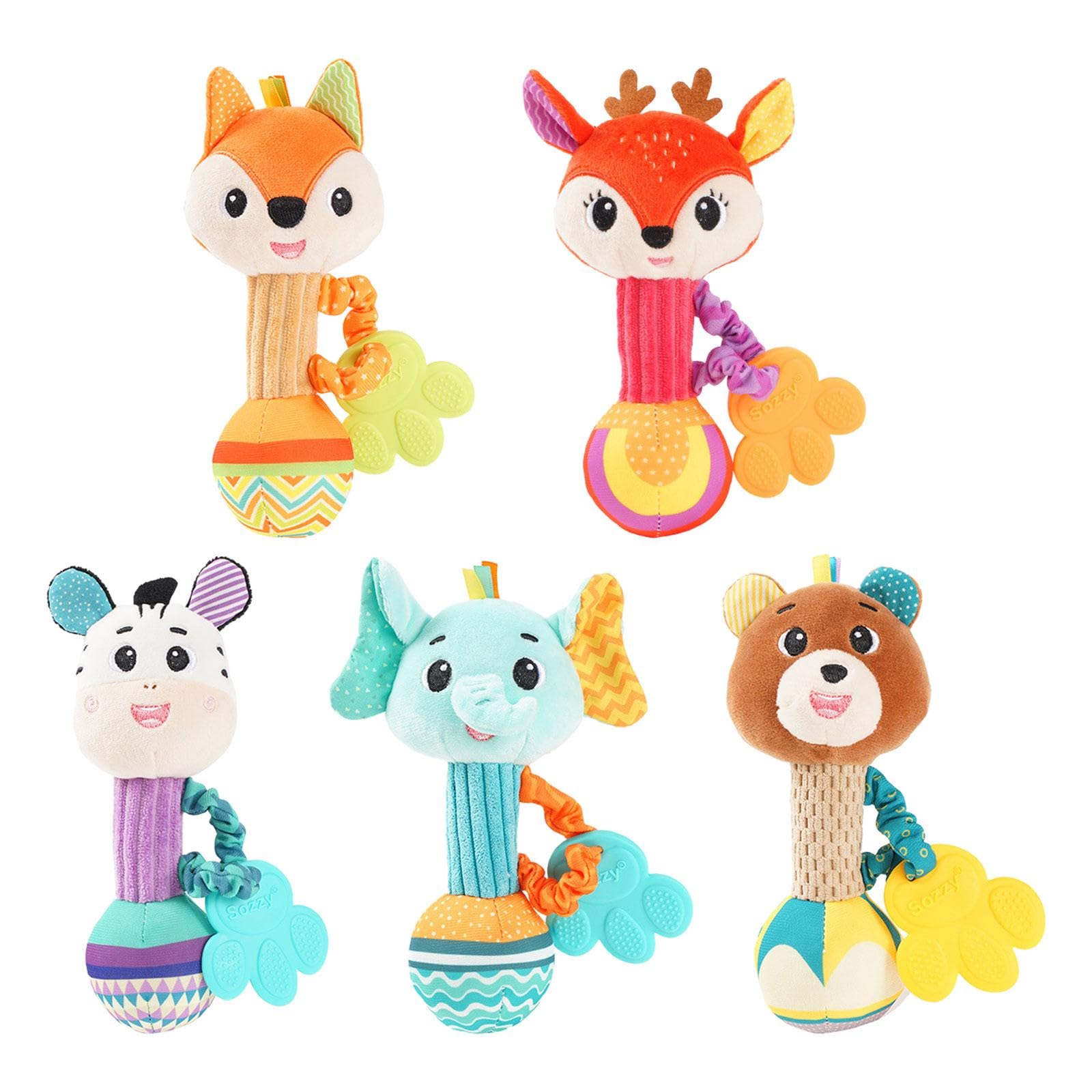 Atorse Baby Rattles Visual And Brain Development Hand Grips 06 Months Newborn Toys Fox|Baby | Toys For Baby | Developmental Bab