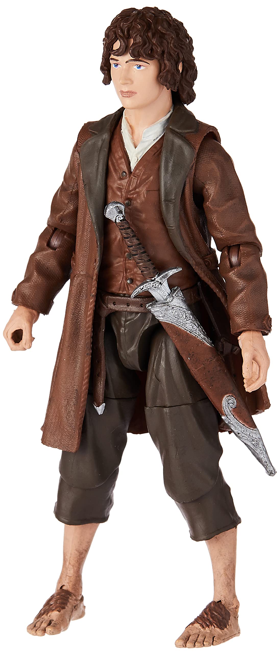 Diamond Select Toys Frodo 4-Inch Action Figure, Brown, Plastic, Model AUG209134, 16 Points of Articulation, The Lord of The Rings Series 2