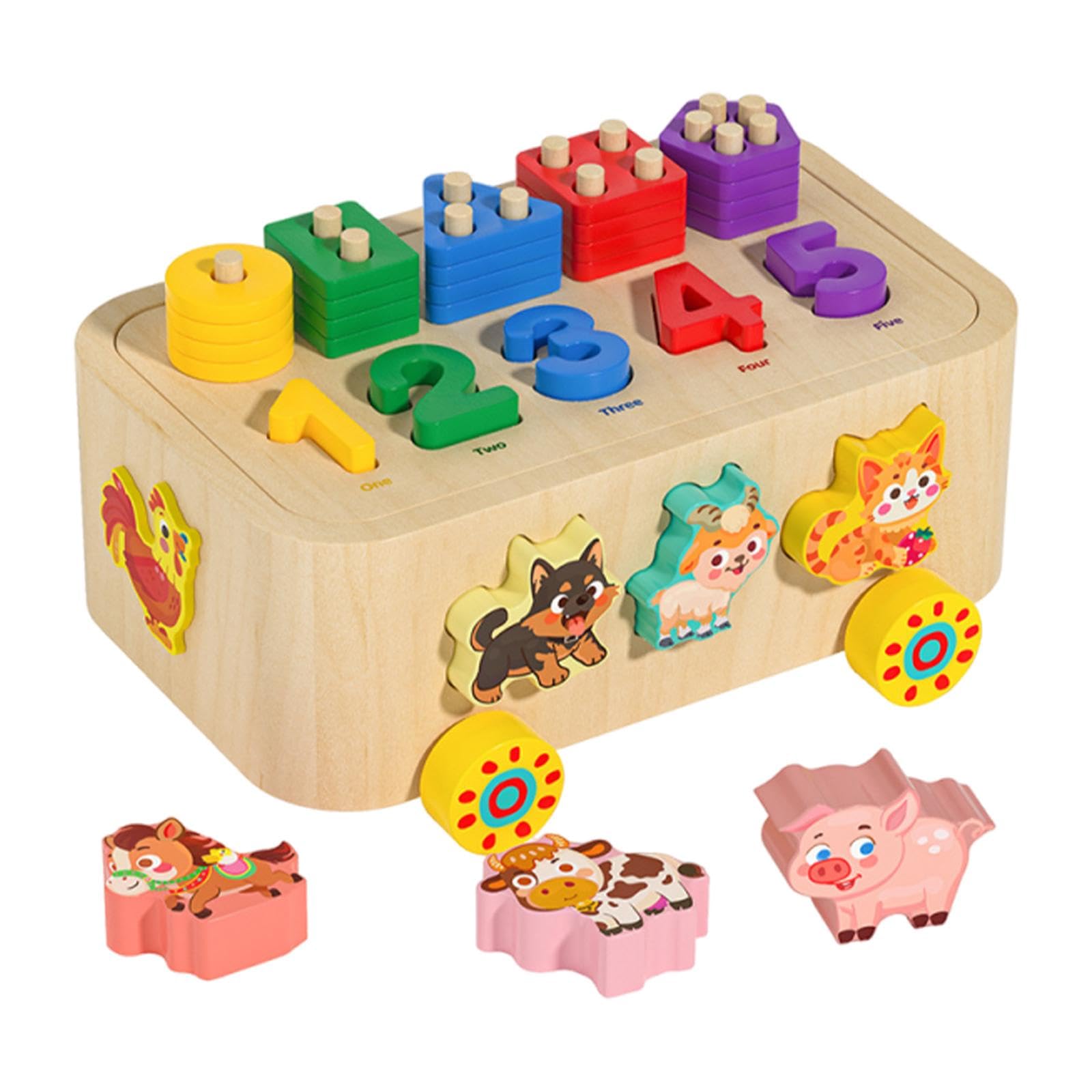 Secret Desire Early Educational Toy Early Learning Adorable Cognitive Building Blocks Cart