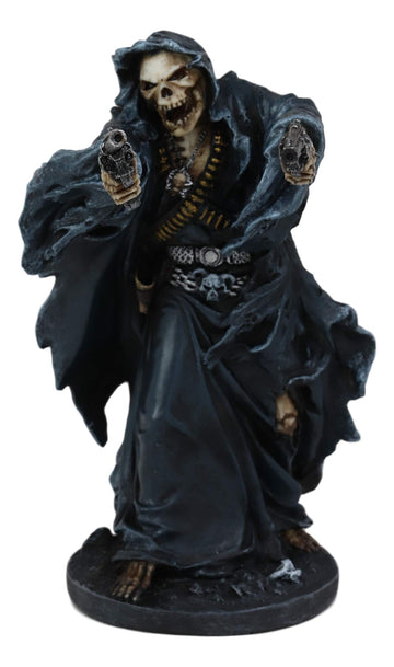 Ebros Gift Gothic Grim Reaper Skeleton Assassin With Dual Pistols Figurine 9' Tall Day Of The Dead Dod Skulls Ossuary Macabre Graveyard Spooky Halloween Death Reapers Decor Statue