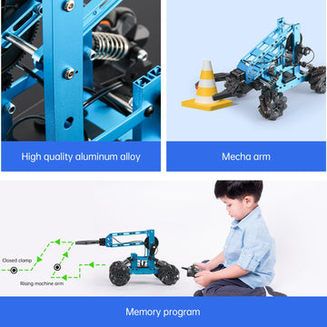 Vanlinny Stem Projects For Kids Ages 8-12,Smart Robot Arm Kit,2-In-1 Science Kits With 4-Dof,Electronic Programming Diy Robot Toy,Remote Control Educational Sets Prefect Xmas Gifts For Boys/Girls.