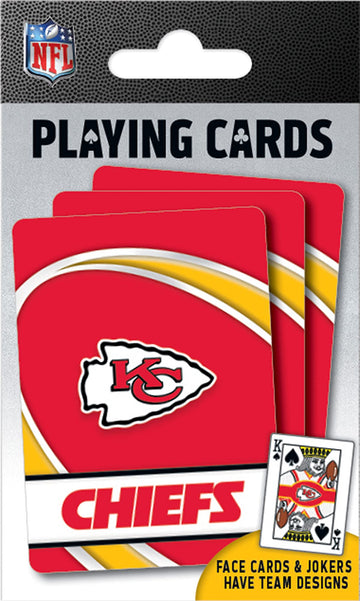 Masterpieces - Nfl Playing Cards, Officially Licensed Kansas City Chiefs Football Deck, Family Games For Adults And Kids, Standa