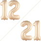 Katchon, Huge Caramel 12 Balloon Number - 40 Inch | Retro Apricot Number 12 Balloons For Birthdays | Happy 12Th Birthday Decorations | Nude 12 Year Old Balloon For Sweet 12 Birthday Balloon Decoration