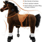 Pipleo Ride on Horse for Kids  (41.33'' Height) Horse Ride on Toy for 7 Years Old to mature-themed  Riding Horse Rider Mechanical Walking Action Plush Animal  No Battery or Electricity  Max Load 187 LBS - BRN
