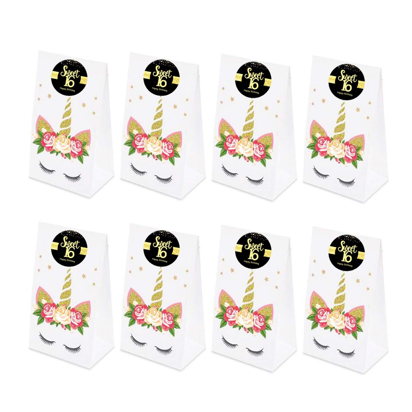 Sumerk 48 Pcs Cheers To 16 Stickers Large Bottle Stickers 16Th Birthday Stickers Card Seals 2 Inches Round Happy Birthday Party