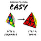 Project Genius Inverse Triminx Puzzle - Easy Level, Triangular Shape, Plastic, Model TW002, Fun Décor & Gift for Ages 8+