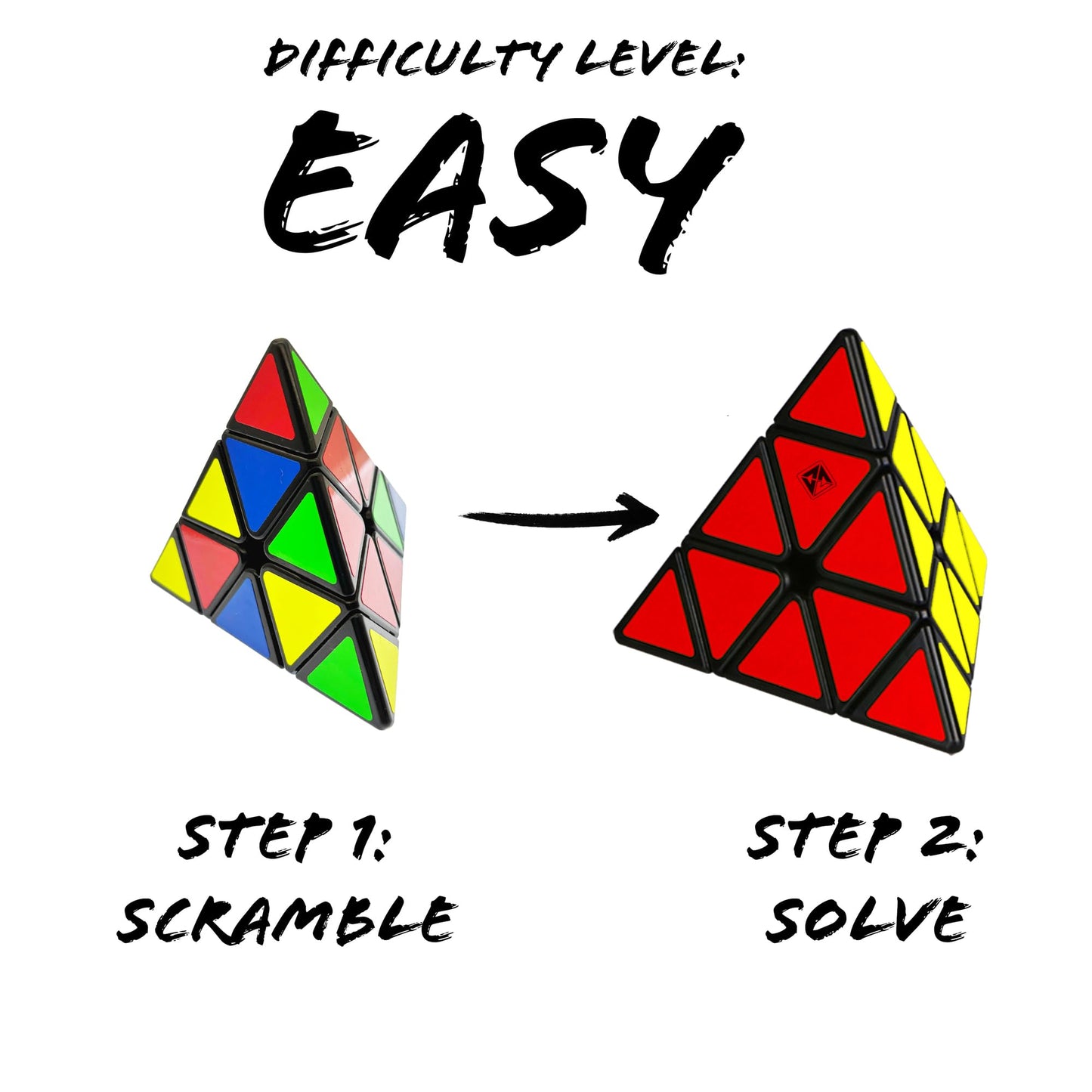 Project Genius Inverse Triminx Puzzle - Easy Level, Triangular Shape, Plastic, Model TW002, Fun Décor & Gift for Ages 8+
