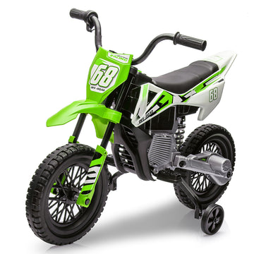 GarveeLife 12V Kids Motorcycle, Kids Electric Dirt Bike with Traning Wheels, Twist Grip Throttle, 3mph Max Speed and Music, Ride