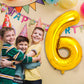 Pigetale Gold Number 6 Balloon 40 Inch, 6Th Birthday Balloon Digit Helium Balloons 0-9 For Boy Girl, 16 26 60 61 65 Foil Mylar B