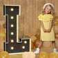 Imprsv Marquee Letters Black 3Ft: Black Party Decor - Light Up Letter L Large 3 Feet Tall - Party Decorations Letter For Love Bi