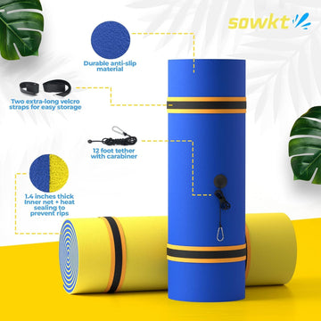 Sowkt Lily Pad Floating Mat (18 X 6 Ft) - Made In Usa - Premium Floating Water Mat For The Lake And Boating - Giant Floating Wat