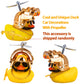 Wonuu Rubber Duck Car Ornaments Cool Yellow Duck Car Dashboard Decorations Squeaky Glasses Duck With Propeller Helmet For Car Ccessories Dashboard (Y-Gold)