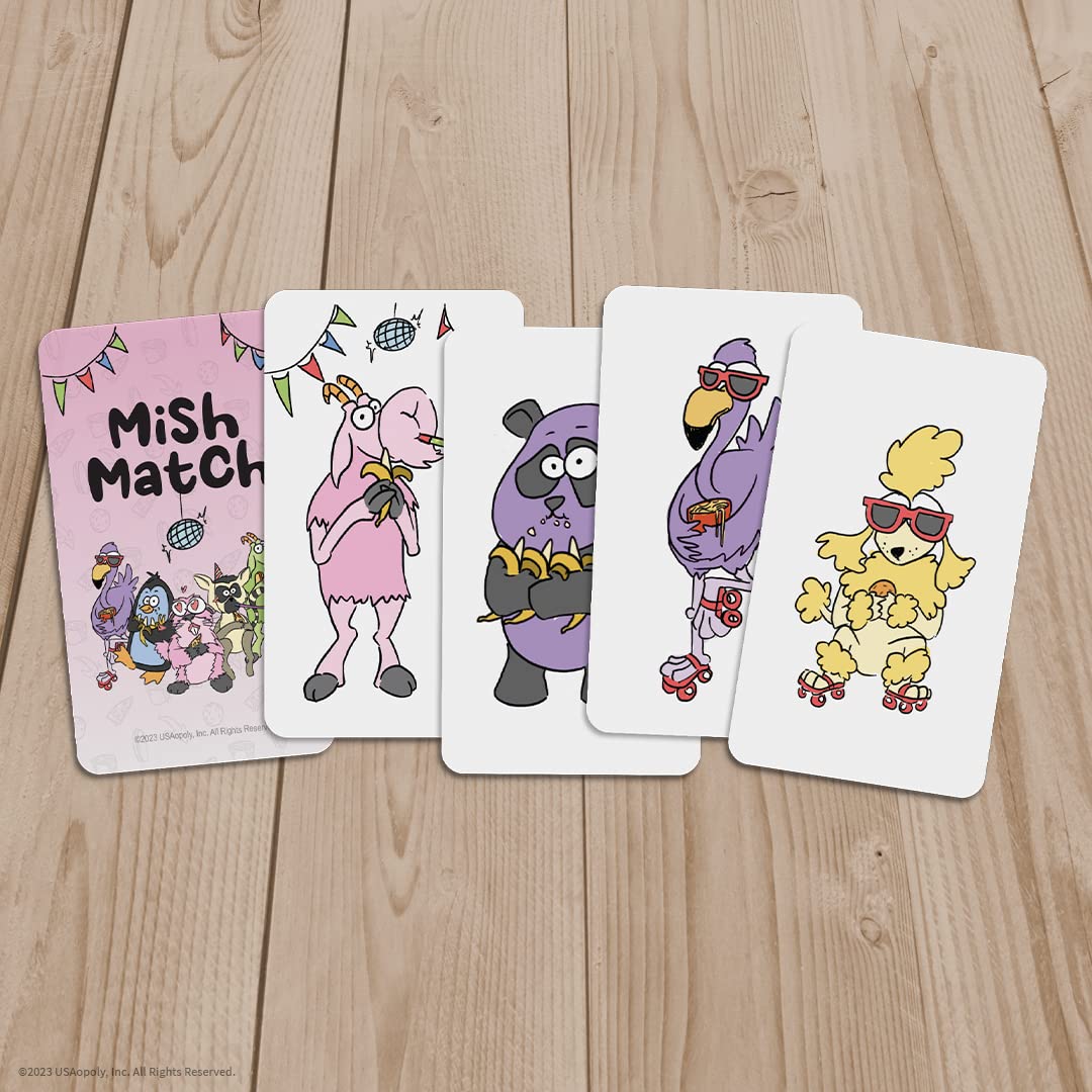 Usaopoly Mish Match | Fast Paced Party Game For 2-8 Players | Ages 8+ | Card Game For Family Night Fun