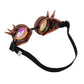 Raves Goggles With Rainbow Crystal Glass Lens Kaleidoscope Glasses Funky Prism Steampunk Glasses For Cosplay Party