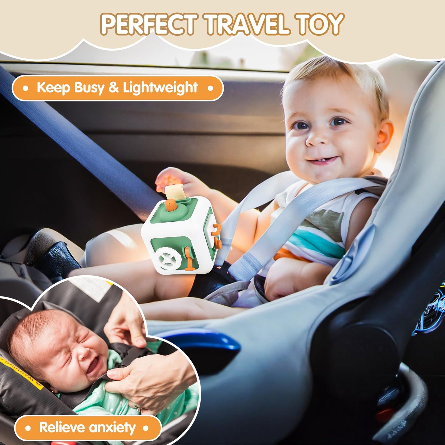 Sosushoe Baby Toys 12-18 Months,Busy Cube Toys For 1 Year Old Boy Girl, Montessori Toys For 1+ Year Old, Travel Sensory Toys For