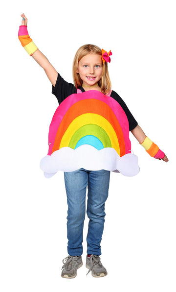 Dress Up America Rainbow Costume - Cute, Fun, Rainbow Costume For Kids (Medium 8-10/Large)