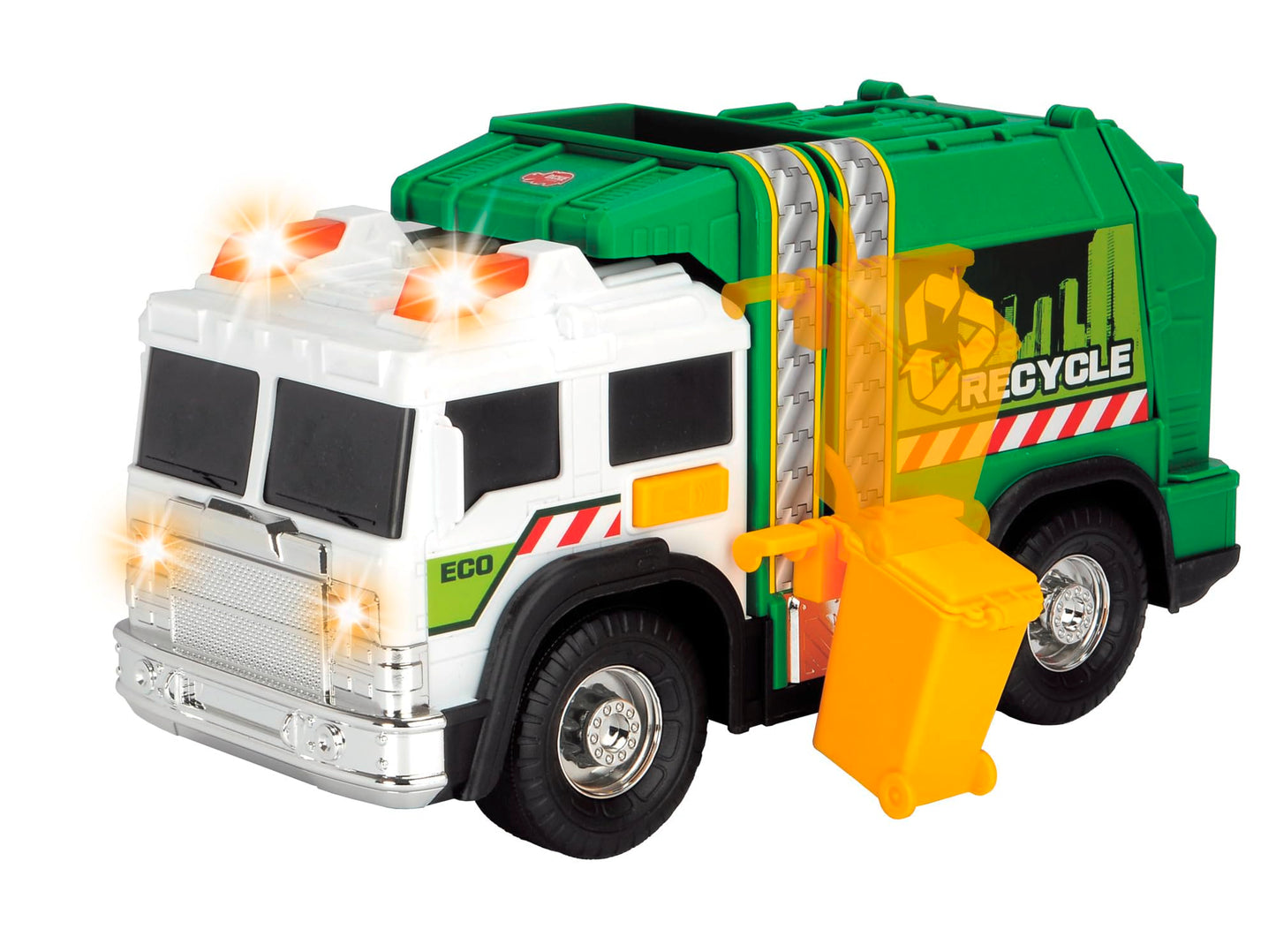 DICKIE TOYS Light & Sound Recycle Truck - One Size, Plastic, Multi-Color, Model 203306006