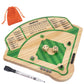 Baseball Board Game,Wooden Baseball Game,20Mm Thick Wooden Board With 10 Pieces & Dice,Markers,Great For Family Game Night, Part