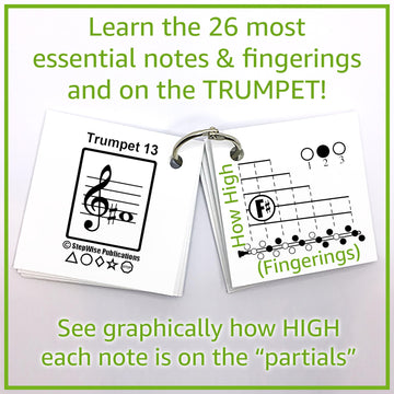 Stepwise Publications Music Flash Cards: Learning Games With Notes, Instrument Fingerings, & Music Theory (Trumpet)